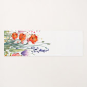 Vibrant Watercolor Wildflowers Personalized Yogamat (Achterkant (horizontaal))
