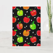 Vibrant Waterverf Apples Patroon Kaart (Voorkant)