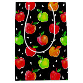 Vibrant Waterverf Apples Patroon Medium Cadeauzakje (Voorkant)