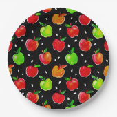 Vibrant Waterverf Apples Patroon Papieren Bordje (Voorkant)