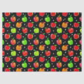 Vibrant Waterverf Apples Patroon Tissuepapier (Voorkant)