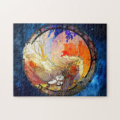 Vibrant Waterverf meisje Jigzaag Puzzle Legpuzzel (Horizontaal)