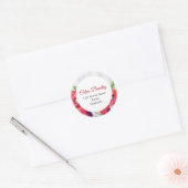 Vibrant Waterverf Red Poppies Rustisch adres Ronde Sticker (Envelop)
