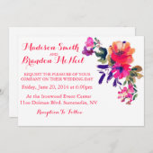 Vibrant Waterverf Weddenschap Kaart (Voorkant / Achterkant)