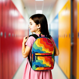 Vibrant Wavelengths-Bold, Colorful, Unforgettable Bedrukte Rugzak