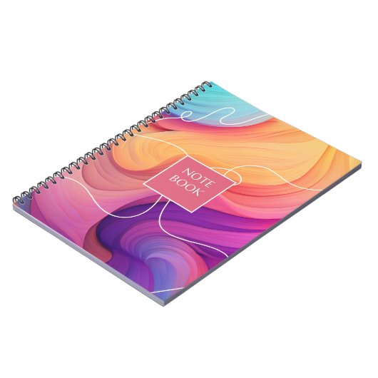 Vibrant Waves Notitieboek (Linkerzijde)