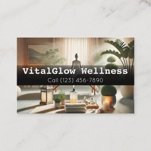Vibrant Wellness Visitekaartje geeft energie aan u (Voorkant)