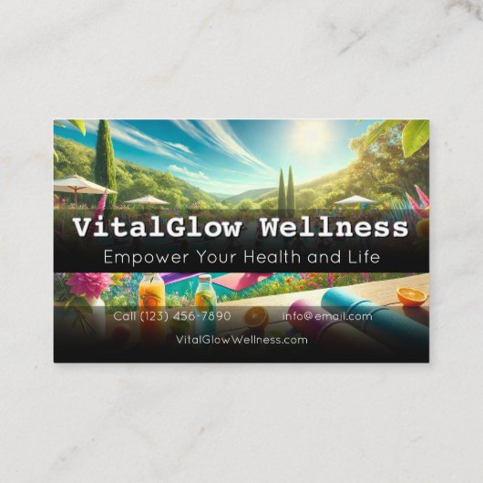 Vibrant Wellness Visitekaartje geeft energie aan u (Achterkant)