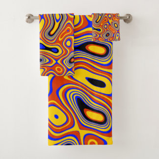 Vibrant wervelkolom: Een kleurrijk Abstract Bad Handdoek