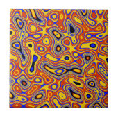 Vibrant wervelkolom: Een kleurrijk Abstract Tegeltje (Voorkant)