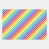Vibrant White and Rainbow Patterns Inpakpapier Vel (Voorkant 3)