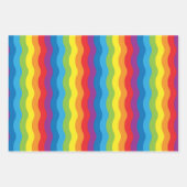 Vibrant White and Rainbow Patterns Inpakpapier Vel (Voorkant 2)