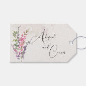 Vibrant Wildbloemen Roze Violet Cadeaulabel (Voorkant (Horizontaal))