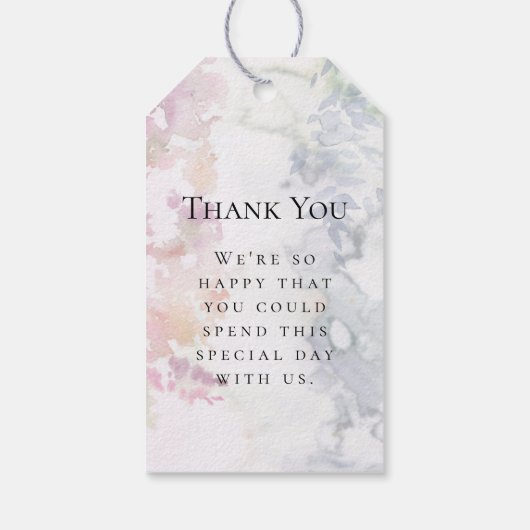 Vibrant Wildbloemen Roze Violet Cadeaulabel (Achterkant)