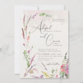 Vibrant Wildbloemen Roze Violet Geel Kaart (Voorkant)