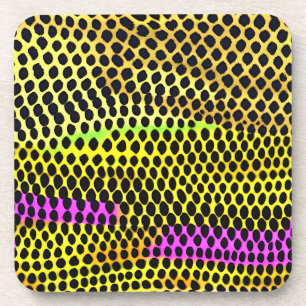 "Vibrant Wilderness" Kleurrijke Abstracte Print Bier Onderzetter