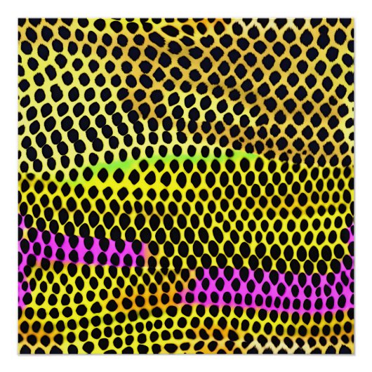 "Vibrant Wilderness" Kleurrijke Abstracte Print Perfect Poster (Voorkant)
