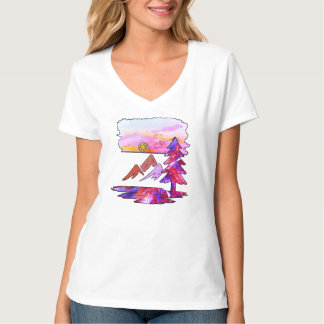 "Vibrant Wilderness" Waterverf T-shirt
