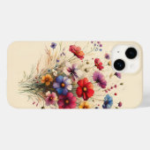 Vibrant Wildflower Bouquet Artistic Floral Cream A Case-Mate iPhone Case (Achterkant (horizontaal))
