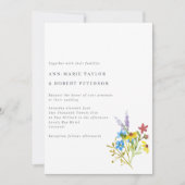 Vibrant Wildflower Bouquet Wedding Kaart (Voorkant)