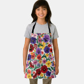 Vibrant Wildflower Pansy Botanical Pattern Schort (Insitu)