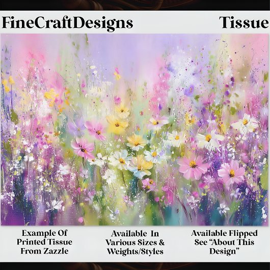 Vibrant Wildflower Spring Meadow DZ6R Decoupage Tissuepapier