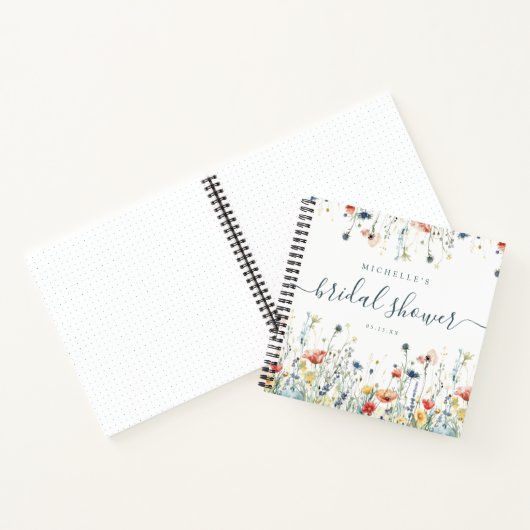 Vibrant Wildflower Vrijgezellenfeest gastenboek Notitieboek (Binnen)