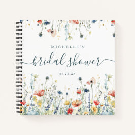 Vibrant Wildflower Vrijgezellenfeest gastenboek Notitieboek