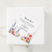 Vibrant Wildflower Wedding Thank You Gift Bedankjes Labels (In situ)