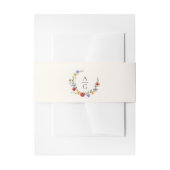 Vibrant Wildflowers Monogram Wedding Uitnodigingen Wikkel (Voorkant Voorbeeld)