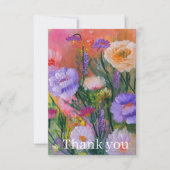 Vibrant Wildflowers Thank you card Bedankkaart (Voorkant)