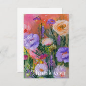 Vibrant Wildflowers Thank you card Bedankkaart (Voorkant / Achterkant)