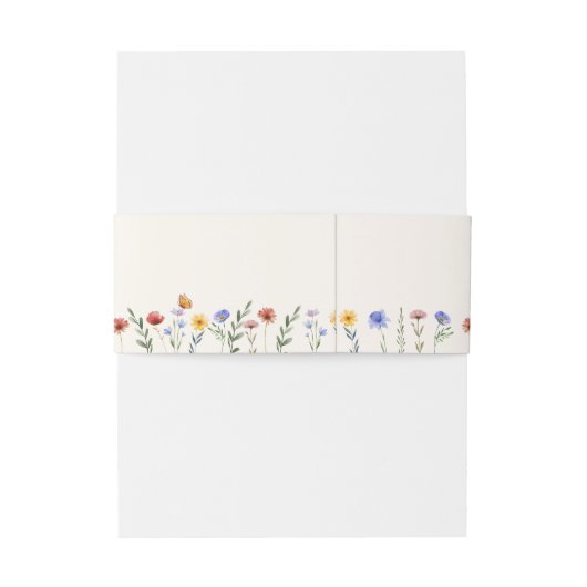 Vibrant Wildflowers Wedding Uitnodigingen Wikkel (Achterkant Voorbeeld)