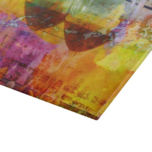 Vibrant Wine Digital Art Cutting Board Snijplank (Hoek)