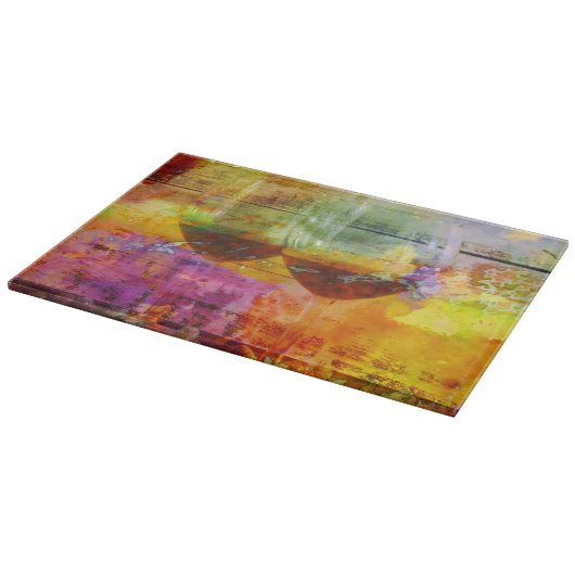 Vibrant Wine Digital Art Cutting Board Snijplank (Hoek)