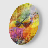 Vibrant Wine Digital Art-klok Grote Klok (Hoek)