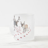 Vibrant Winter Wonderland Reindeer Matglas Koffiemok (Voorkant links)