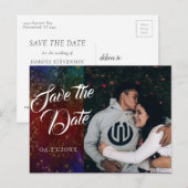 Vibrant Wisps | Donkere juweetfoto-weddenschap Aankondigingskaart (Voorkant / Achterkant)