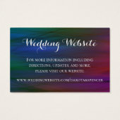 Vibrant Wisps | Donkere Waterverf bruiloft Website Visitekaartje (Achterkant)