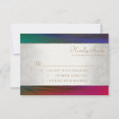 Vibrant Wisps | Donkere Waterverf van juweel RSVP Kaartje (Voorkant)