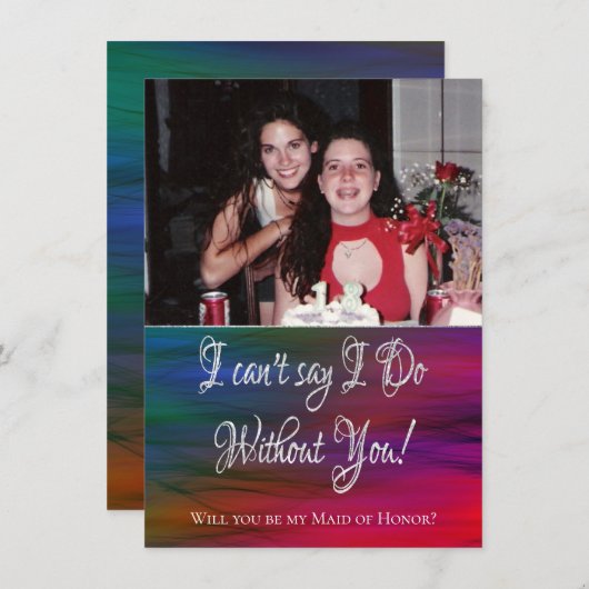 Vibrant Wisps | Foto kan zeggen dat ik zonder jou Kaart (Voorkant / Achterkant)