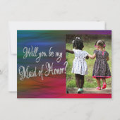 Vibrant Wisps | Jewel Tone Photo Bridal Party Ask Kaart (Voorkant)