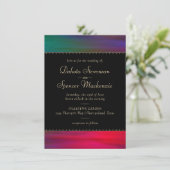 Vibrant Wisps | Waterverf van Jewel Tone Wedding Kaart (Staand voorkant)