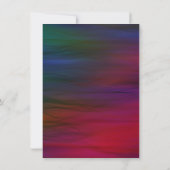 Vibrant Wisps | Waterverf van Jewel Tone Wedding Kaart (Achterkant)