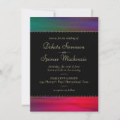 Vibrant Wisps | Waterverf van Jewel Tone Wedding Kaart (Voorkant)