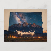 Vibrant Wyoming Conceptual Map Briefkaart (Voorkant)