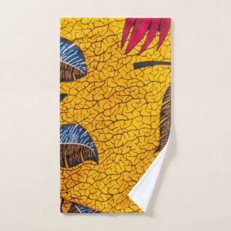 Vibrant Yellow Ankara African Wax Print Fabric Handdoek
