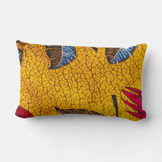 Vibrant Yellow Ankara African Wax Print Fabric Kussen