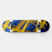 Vibrant Yellow Blue Motion Light Urban Abstract Persoonlijk Skateboard (Horizontaal)