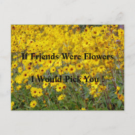 Vibrant Yellow Flowers-vriendschap Briefkaart